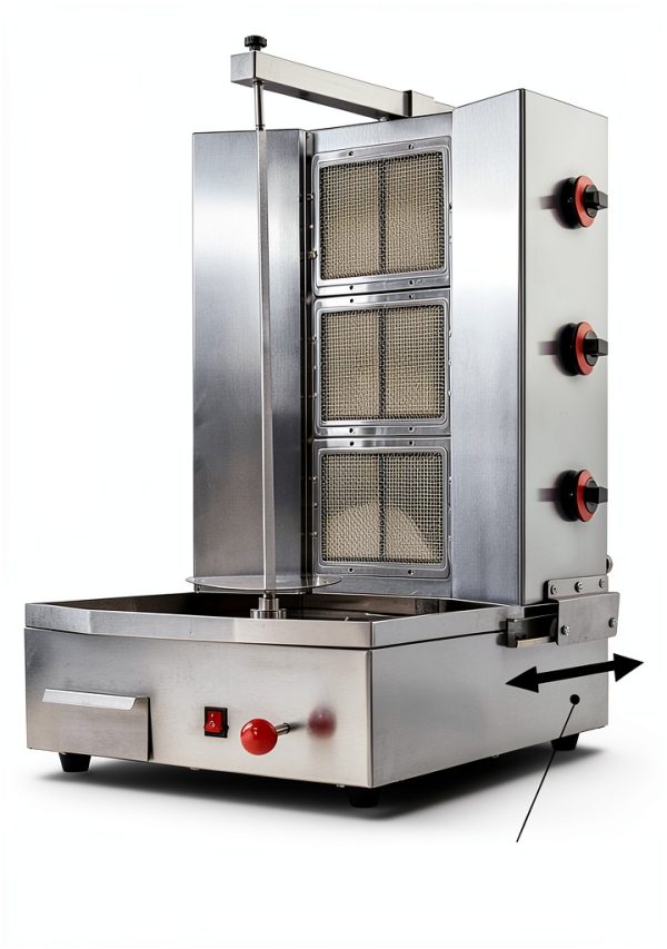 Shawarma Machine Li Zhen 3-Burner Gyro Grill, Silver 41.9 lbs-4