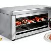 Electric Cheese Melter 1500W Commercial Salamander Broiler Stainless Steel Steak Broiler 120-570°F Time Temperature Adjustable for Beef Chicken Vegetables 110V US-2