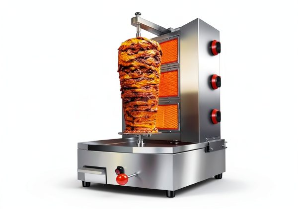 Shawarma Grill Machine Gas Broiler BNDHKR 3-Burner with Grease Tray-5