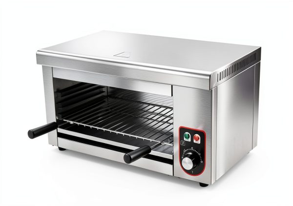 Electric Cheese Melter 1500W Commercial Salamander Broiler Stainless Steel Steak Broiler 120-570°F Time Temperature Adjustable for Beef Chicken Vegetables 110V US-5