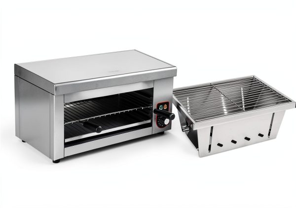 Electric Cheese Melter Cheesemelter Grill, 1500W Commercial Countertop Salamander Broiler, Cheesemelter Broiler Stainless Steel Toaster Oven, Melt Cheese, Toast Sandwiches, Grill Steaks-7