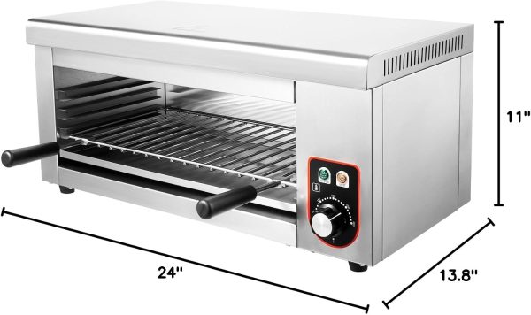 1500W Commercial Cheese Melter Salamander Broiler Milzeone HT-936-9
