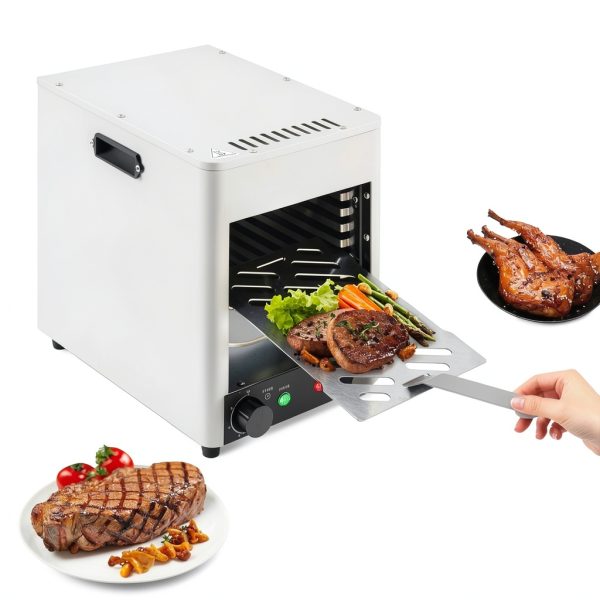 Electric Steak Oven CRYBY 1700W Stainless Steel Indoor Grill Silver-8