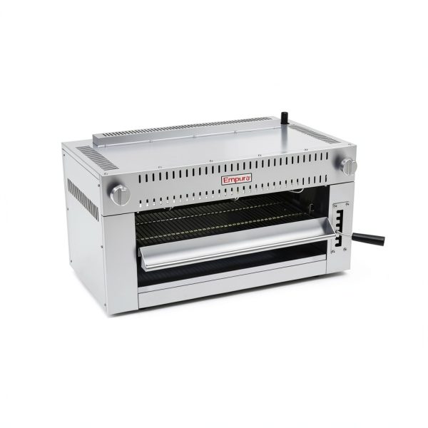 36" Heavy-Duty Natural Gas Salamander Broiler | Cheese Melter with Adjustable Spring-Balanced Lifting System (6) Infrared Burners | 36"W x 19"D x 19"H, Stainless Steel (Mounting Kit Included)-1