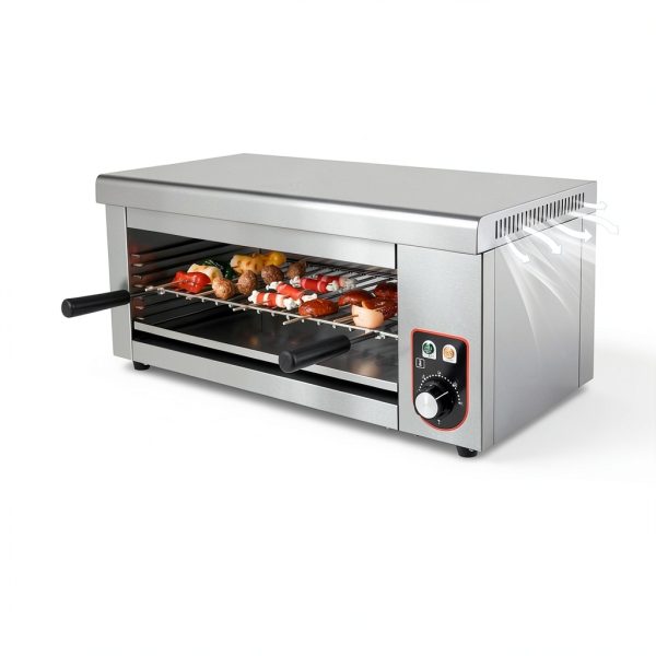 Electric Cheese Melter 110V 2000W Salamander Broiler BBQ Gril Countertop Cheese Melting Grill For Restaurant Kitchen Home Commercial Equipment Grilling Meat Steak Fish-5