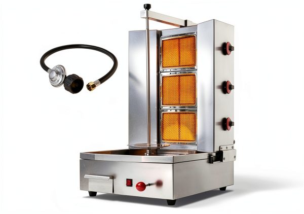 Shawarma Machine Li Zhen 3-Burner Gyro Grill, Silver 41.9 lbs-6