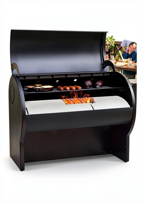 IRONWALLS Flame Broiler Kit for Pit Boss 820 Pellet Grill Steel Cover-3