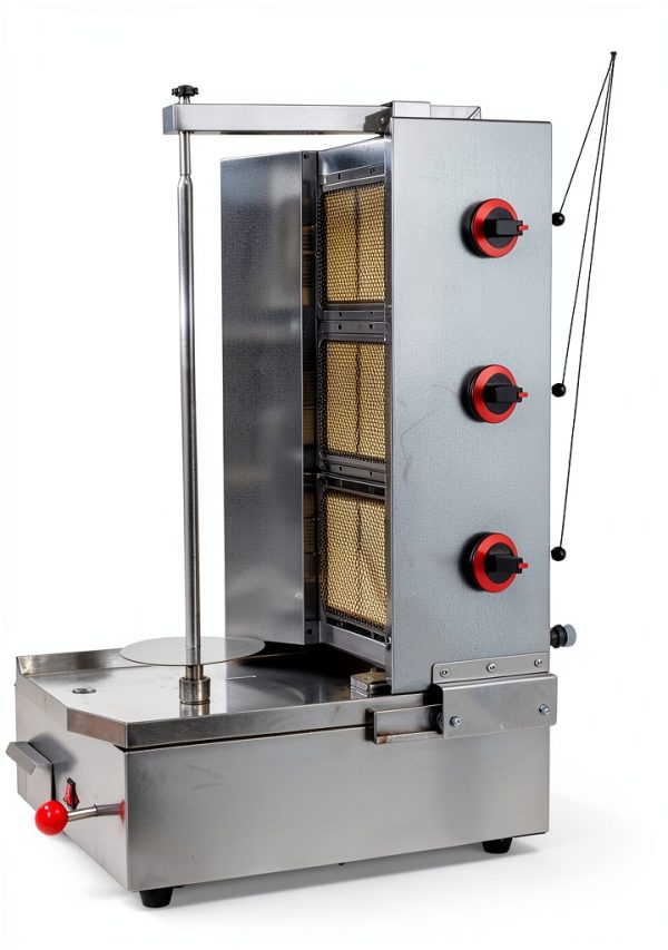 Shawarma Machine Li Zhen 3-Burner Gyro Grill, Silver 41.9 lbs-3