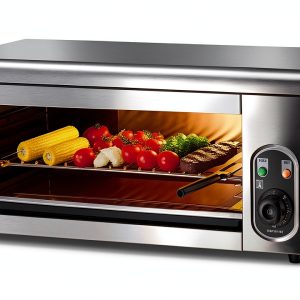 2000W Salamander Broiler, Electric Raclette Grill Cheese Melter, WQV Commercial Wall Mount or Countertop Stainless Steel Toaster Oven 50℃-300℃ for Cheese Steak Meat-0