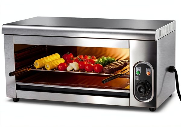 2000W Salamander Broiler, Electric Raclette Grill Cheese Melter, WQV Commercial Wall Mount or Countertop Stainless Steel Toaster Oven 50℃-300℃ for Cheese Steak Meat-0