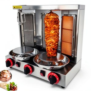 Shawarma Grill Machine INTSUPERMAI 3-Burner Vertical Broiler LP Gas-0