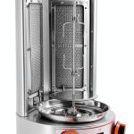 Gas Shawarma Machine Countertop Rotating Doner Kebab Oven Broiler Gyro Maker 360° Rotating Vertical Broiler With 2 Burners, 3000w Efficient Heating For Home/Outdoor Bbq, Kebab/Doner/Grill-0
