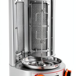 Gas Shawarma Machine Countertop Rotating Doner Kebab Oven Broiler Gyro Maker 360° Rotating Vertical Broiler With 2 Burners, 3000w Efficient Heating For Home/Outdoor Bbq, Kebab/Doner/Grill-0