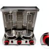 Shawarma Grill Machine INTSUPERMAI 3-Burner Vertical Broiler LP Gas-8