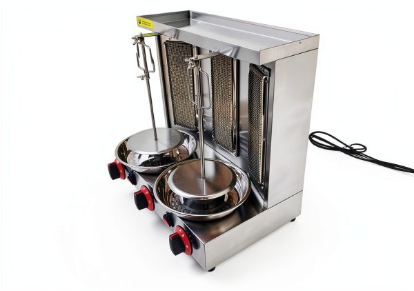 Shawarma Grill Machine INTSUPERMAI 3-Burner Vertical Broiler LP Gas-5