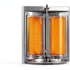 Gas Shawarma Machine Countertop Rotating Doner Kebab Oven Broiler Gyro Maker 360° Rotating Vertical Broiler With 2 Burners, 3000w Efficient Heating For Home/Outdoor Bbq, Kebab/Doner/Grill-4