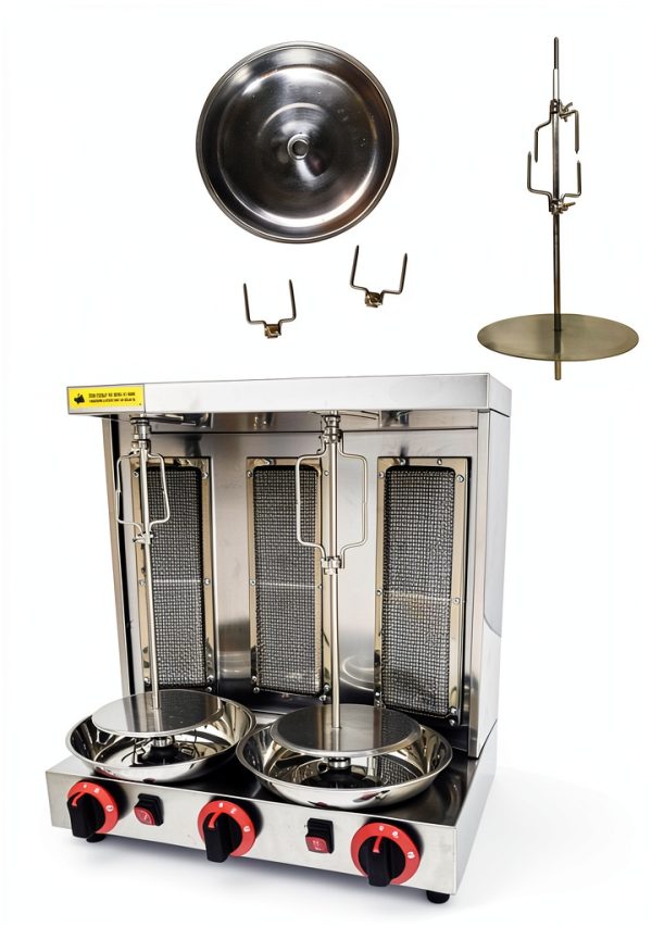 Shawarma Grill Machine INTSUPERMAI 3-Burner Vertical Broiler LP Gas-7