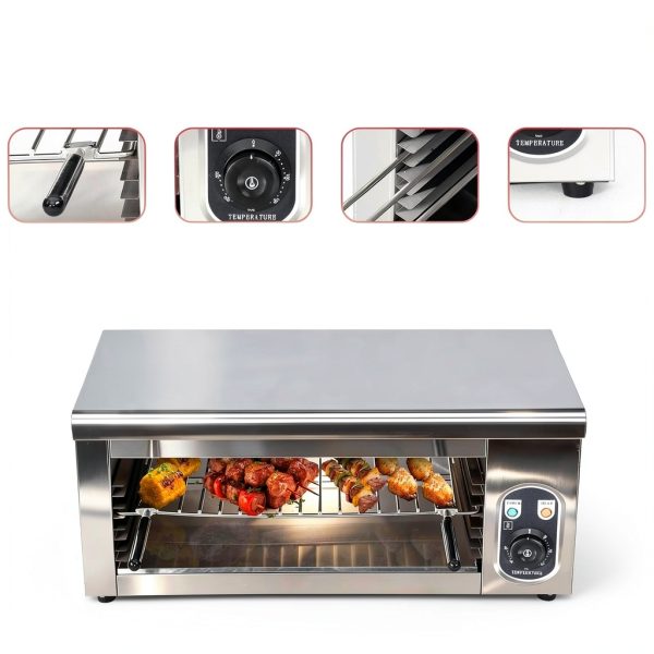 Electric Cheese Melter Salamander Broiler 2000W Stainless Steel CG-936-5